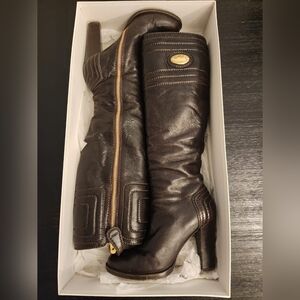 Tall Chloé Dark Brown Leather Boots